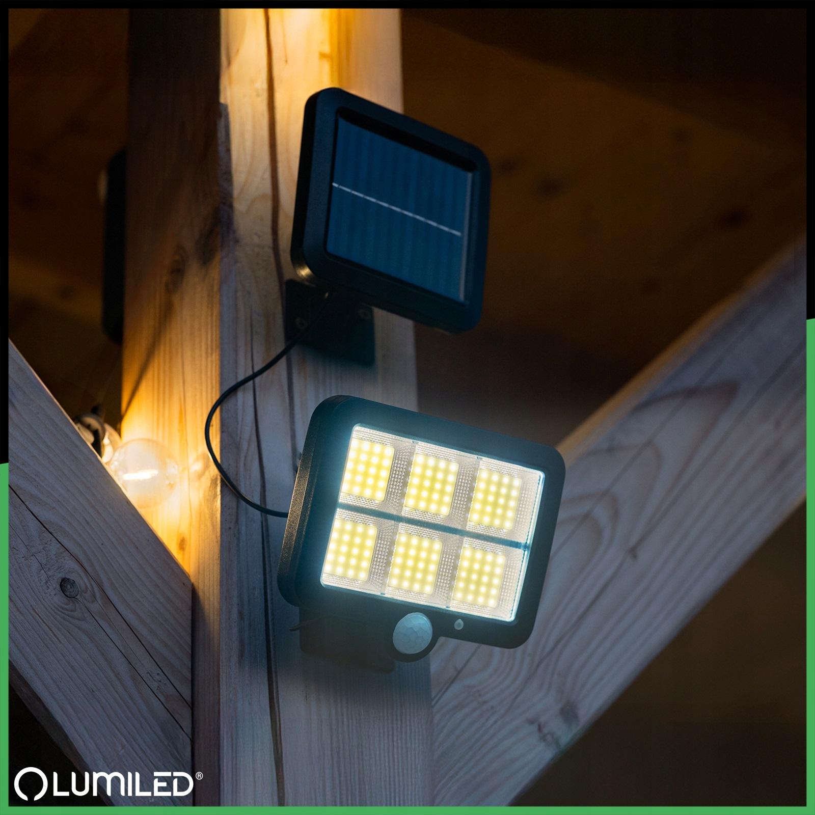 Прожектор-LED солнечный Lumiled DECRO 5 Вт 800 Лм с датчиком движения и сумерек IP44 холодный белый свет 6500 K (34147165)