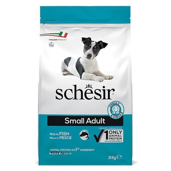 Корм сухой для взрослых собак Schesir Dry Dog Small Fish монопротеиновый малых пород с рыбой 2 кг (ШСВМР2)