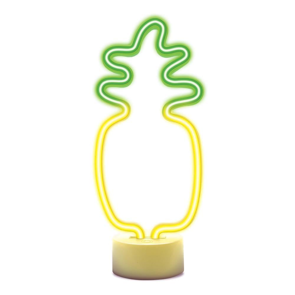 Неоновый светильник Ананас на подставке на батарейках USB 12,8x29,5х8,5 см Неоновый светильник Ананас на подставке на батарейках USB 12,8x29,5х8,5 см