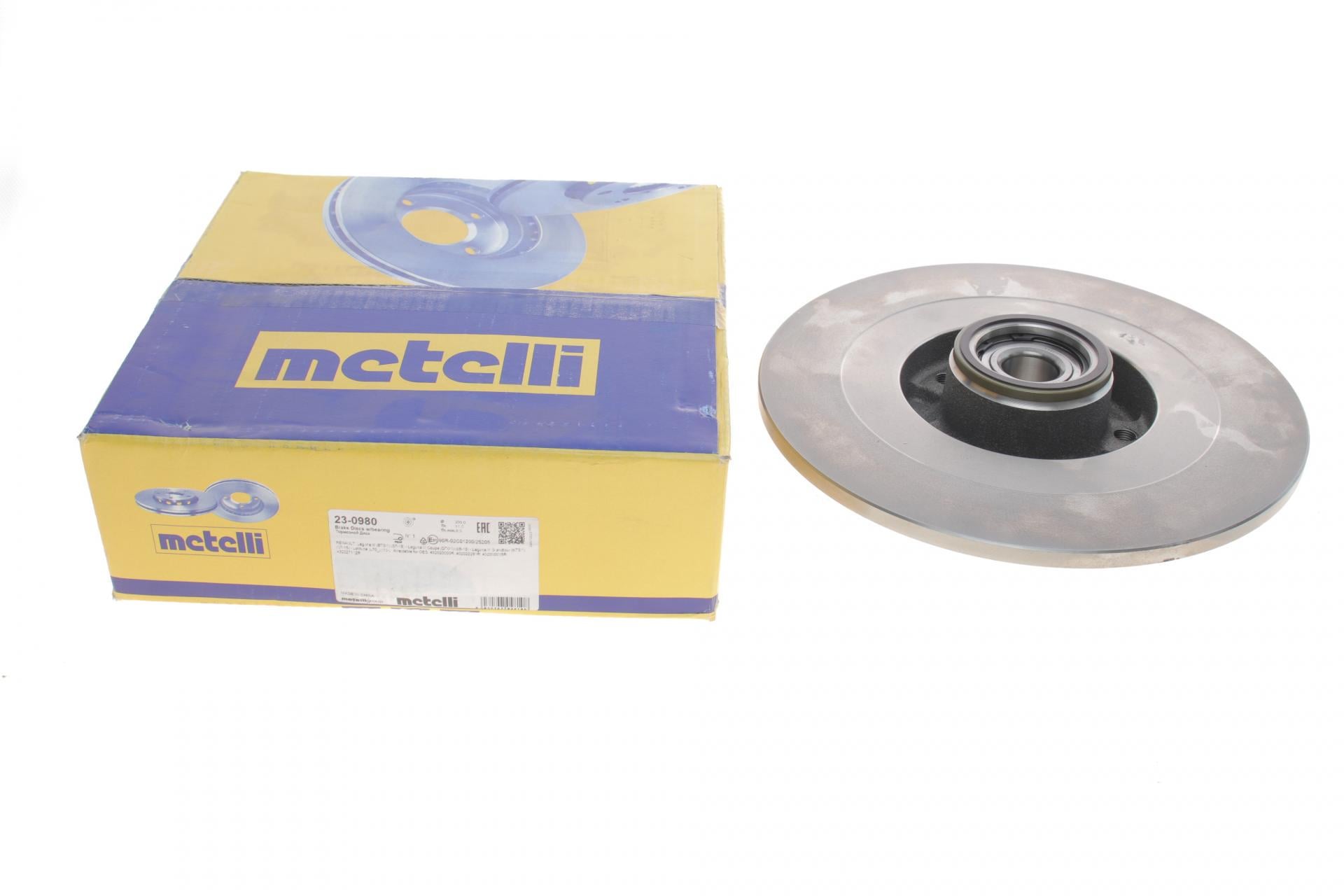 Диск тормозной задний METELLI Renault Laguna III 07-+ABS с подшипником 300x11 мм (23-0980 METELLI)