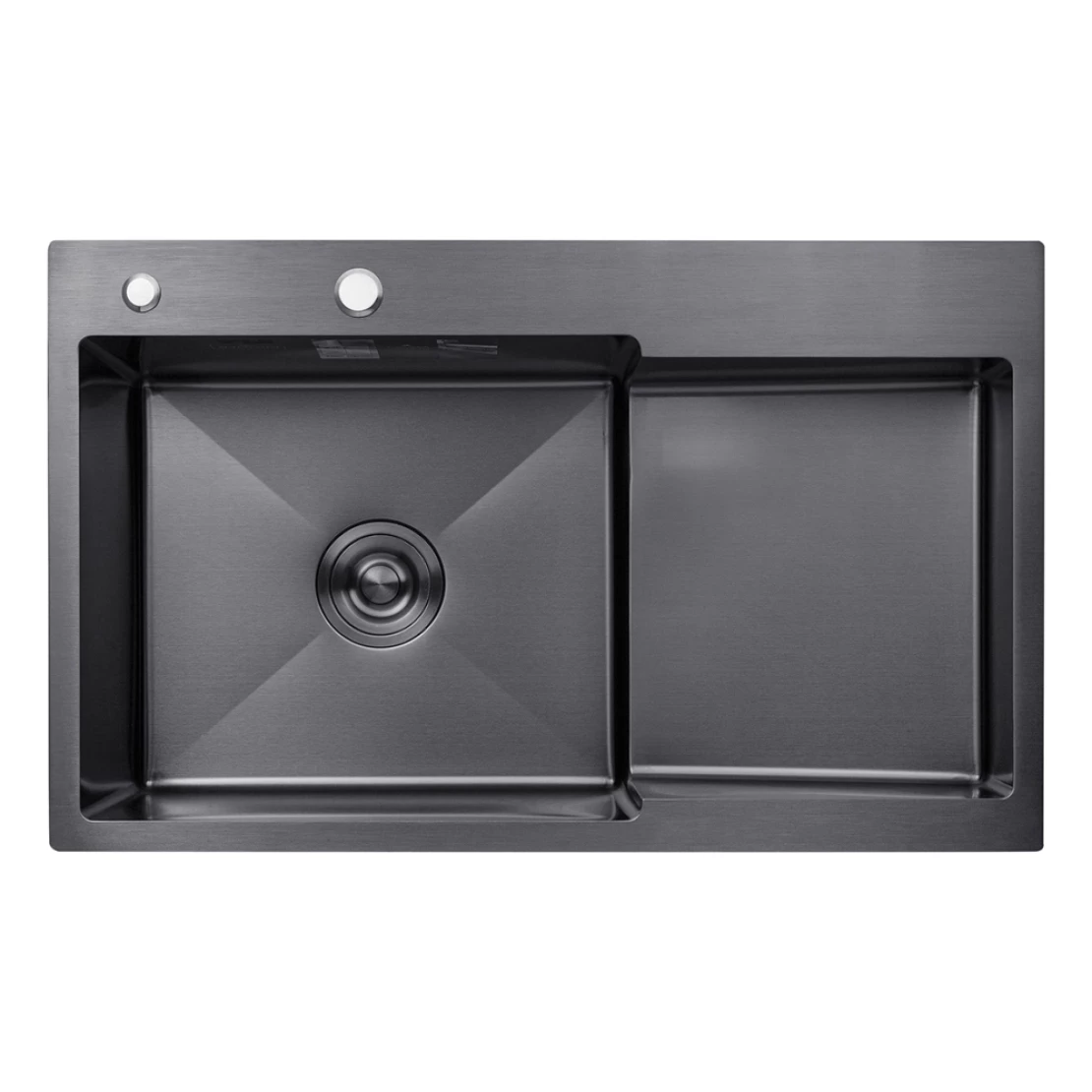 Мийка для кухні Kroner KRP Schwarze 7848LHM з нержавіючої сталі PVD 3/1 мм (CV030023) - фото 1 Мийка для кухні Kroner KRP Schwarze 7848LHM з нержавіючої сталі PVD 3/1 мм (CV030023) - фото 1