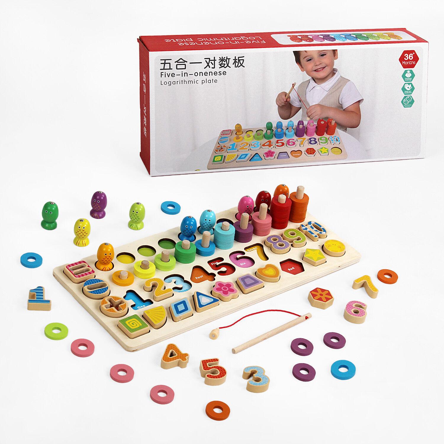 Доска логическая деревянная Vladi Toys C 61665 сортер/рыбалка (141335)