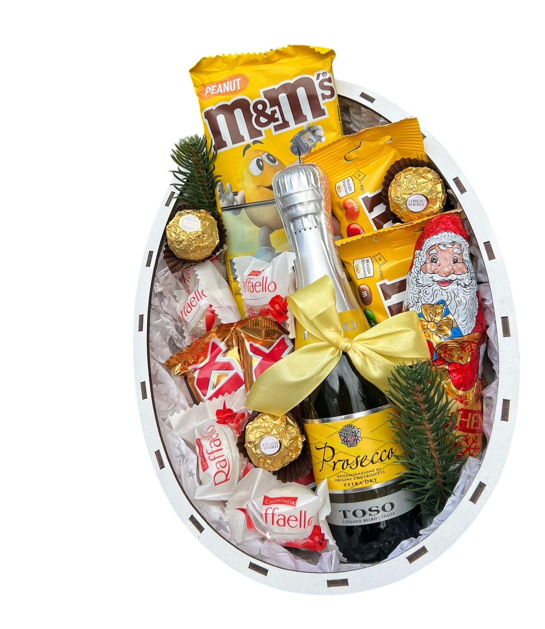 Подарунковий бокс на новочні свята з солодощами M&M (2026843642)