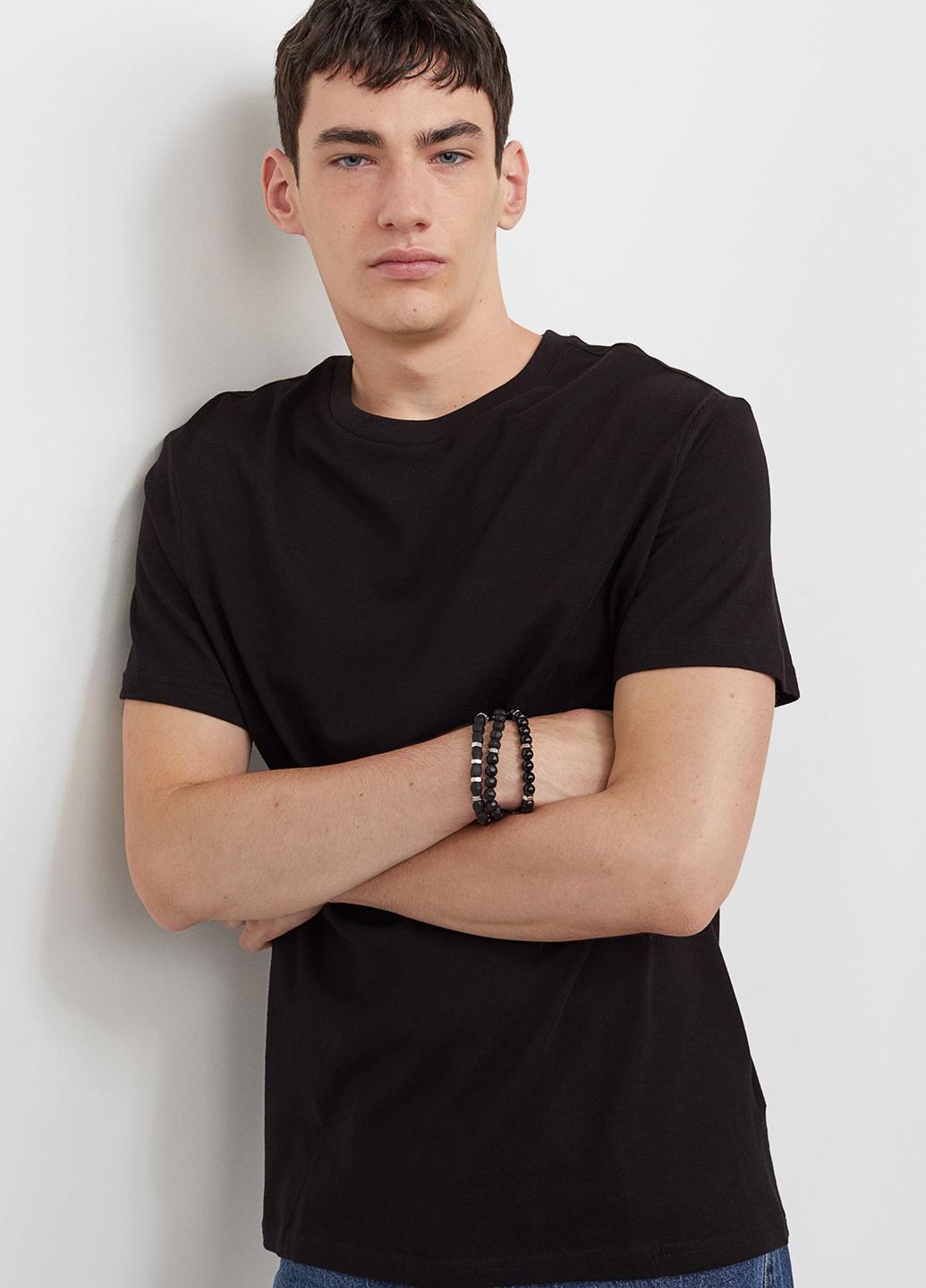 Футболка H&M L Черный (685816002b50)