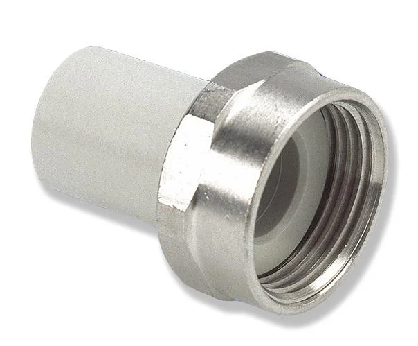 Штуцер пластмассовый с накидной гайкой Wavin Ekoplastik 25 мм