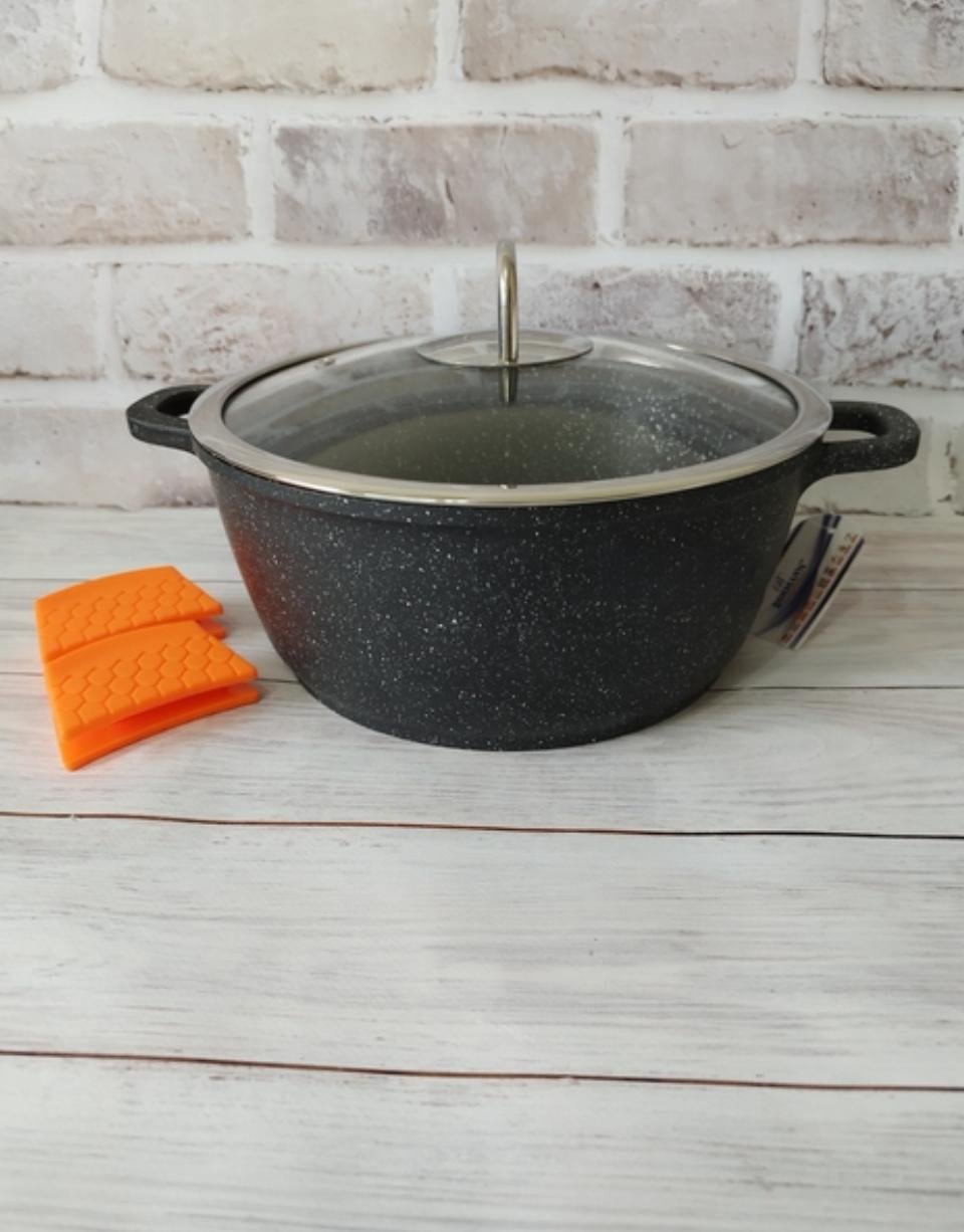 Кастрюля Bohmann BH-7350-28MRB с мраморным покрытие 28 см 5,8 л