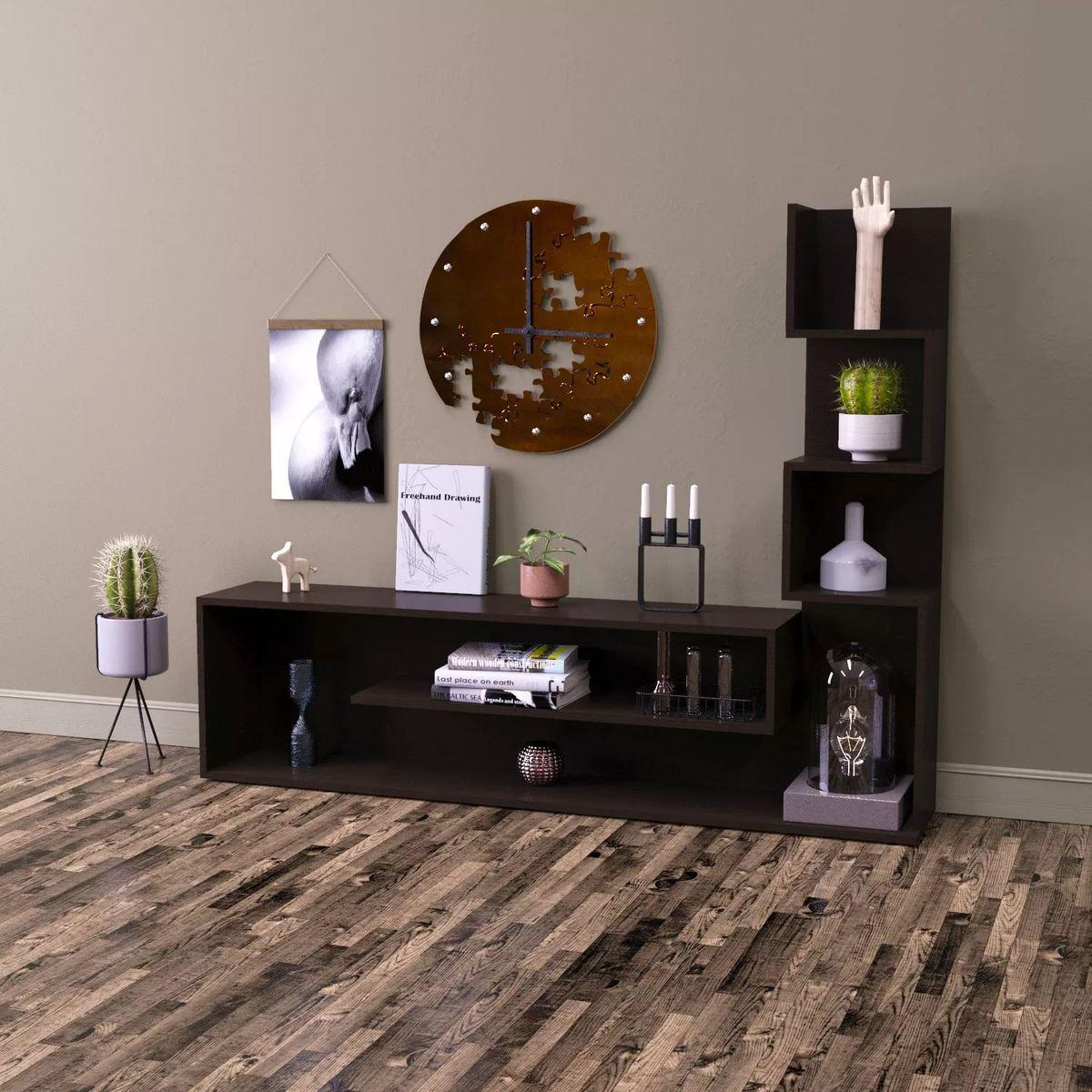 Стенка мини под телевизор ART IN HEAD Light 155×121,5×21,6 см Дуб венге (LT06050500000)