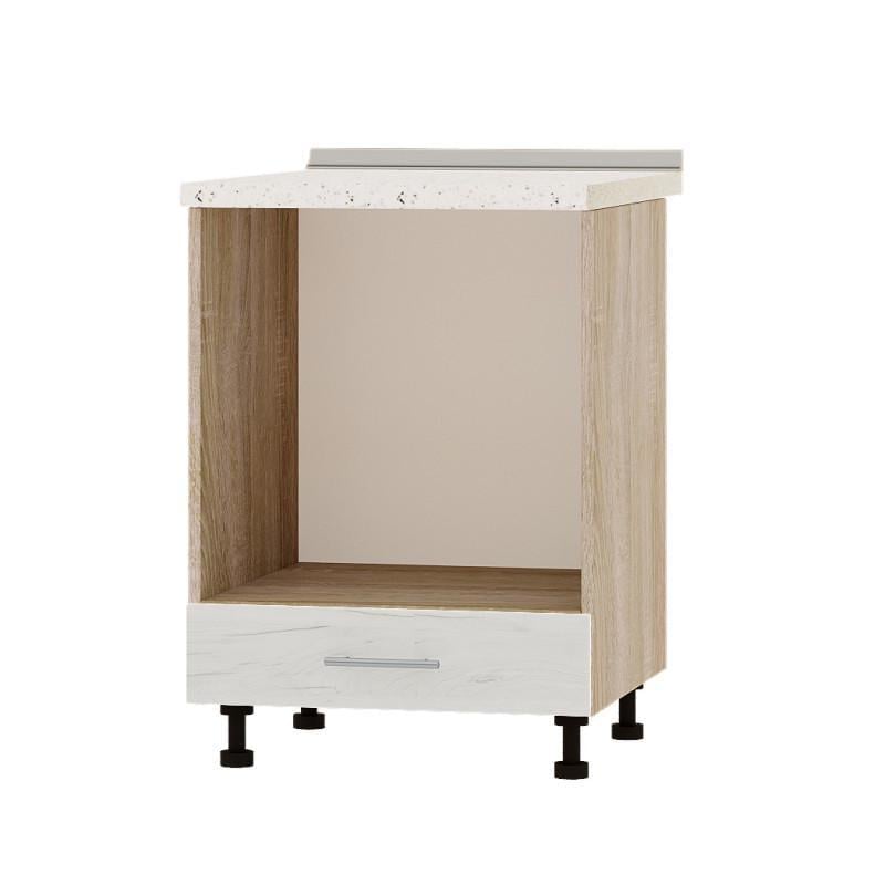 Кухонный модуль под духовку Оптима Низ Н85-600 без столешницы 600х461х820 мм Дуб Сонома/Дуб Крафт Белый (DTM-072203) - фото 1