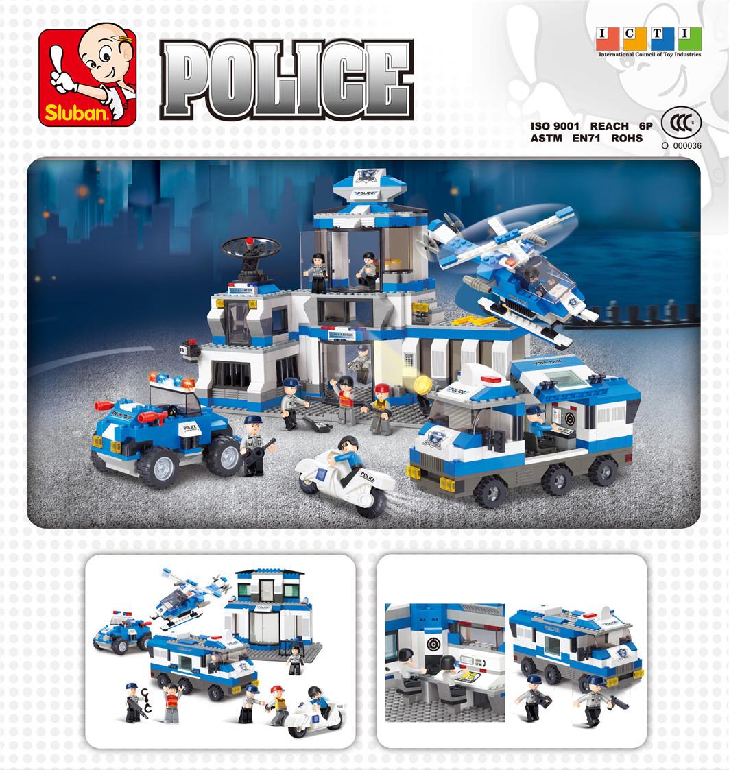 Конструктор Sluban M38-B0193 Полицейский участок 859 деталей 10 фигурок - фото 6 Конструктор Sluban M38-B0193 Полицейский участок 859 деталей 10 фигурок - фото 6