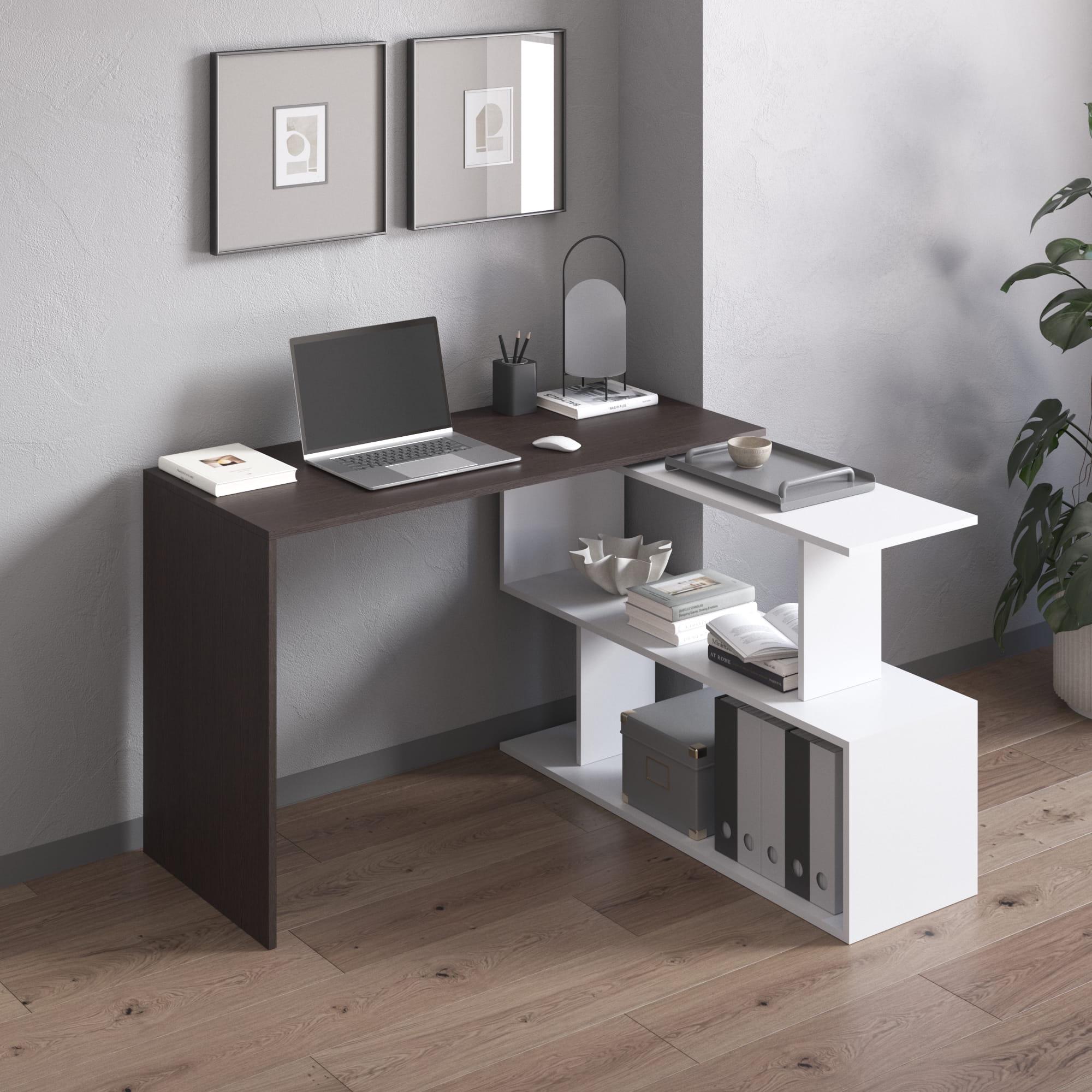 Стол трансформер ЛДСП Венге темный с белым - фото 1