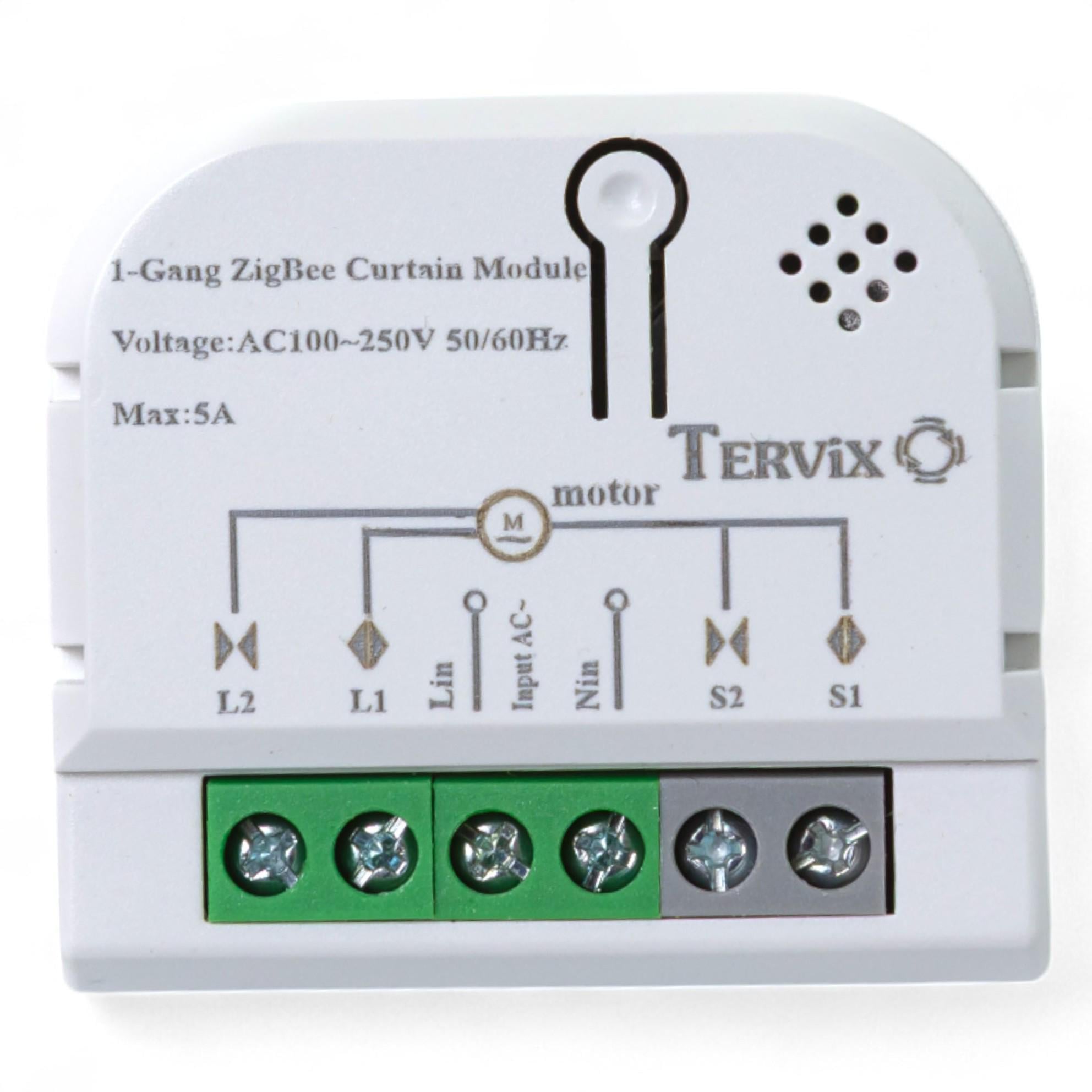 Умный модуль для управления роллетами/карнизами Tervix ZigBee Roller Blind/Curtain Controller (TRV-437121)