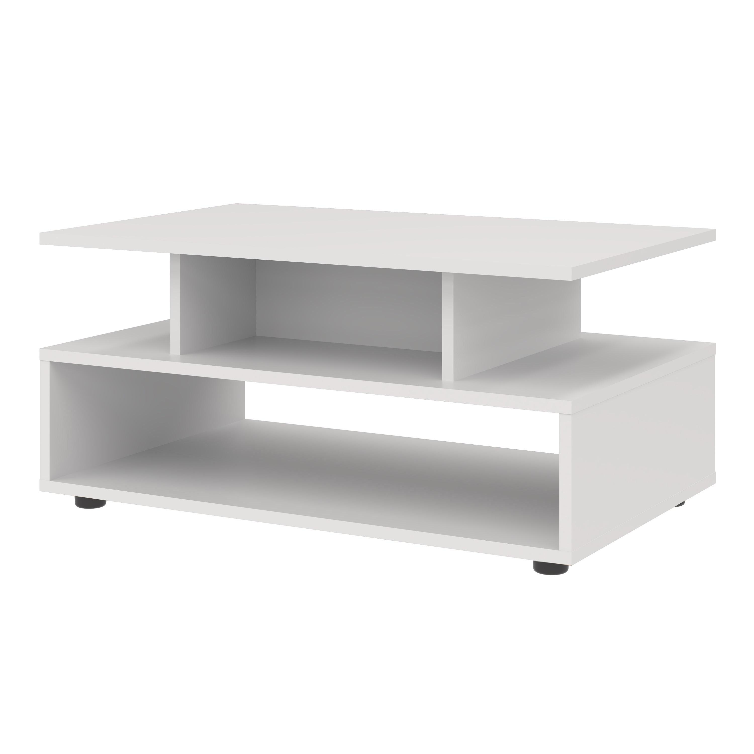 Стол журнальный MEBLIBUD AMANDA с полкой 80х50х38,7 см Белый Стол журнальный MEBLIBUD AMANDA с полкой 80х50х38,7 см Белый