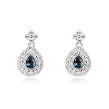 Сережки з кристалами Сваровські Italina 10294 Синій