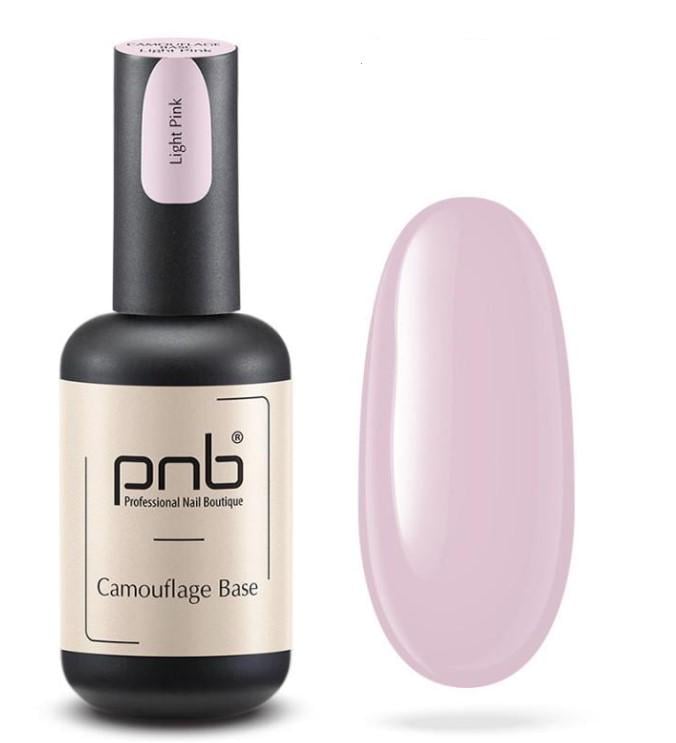 База для гель-лака каучуковая камуфлирующая PNB UV/LED Camouflage Base Light Pink 17 мл Розовый