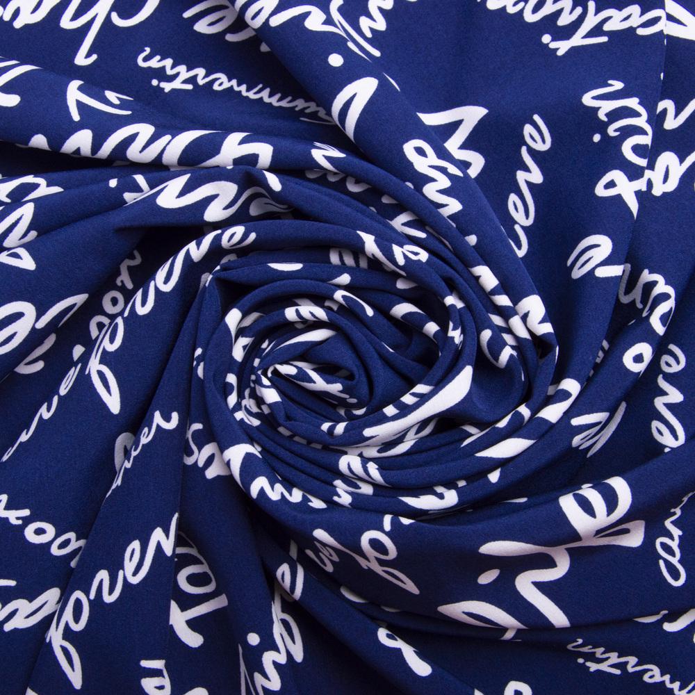 Ткань плательная Super Soft drive синя