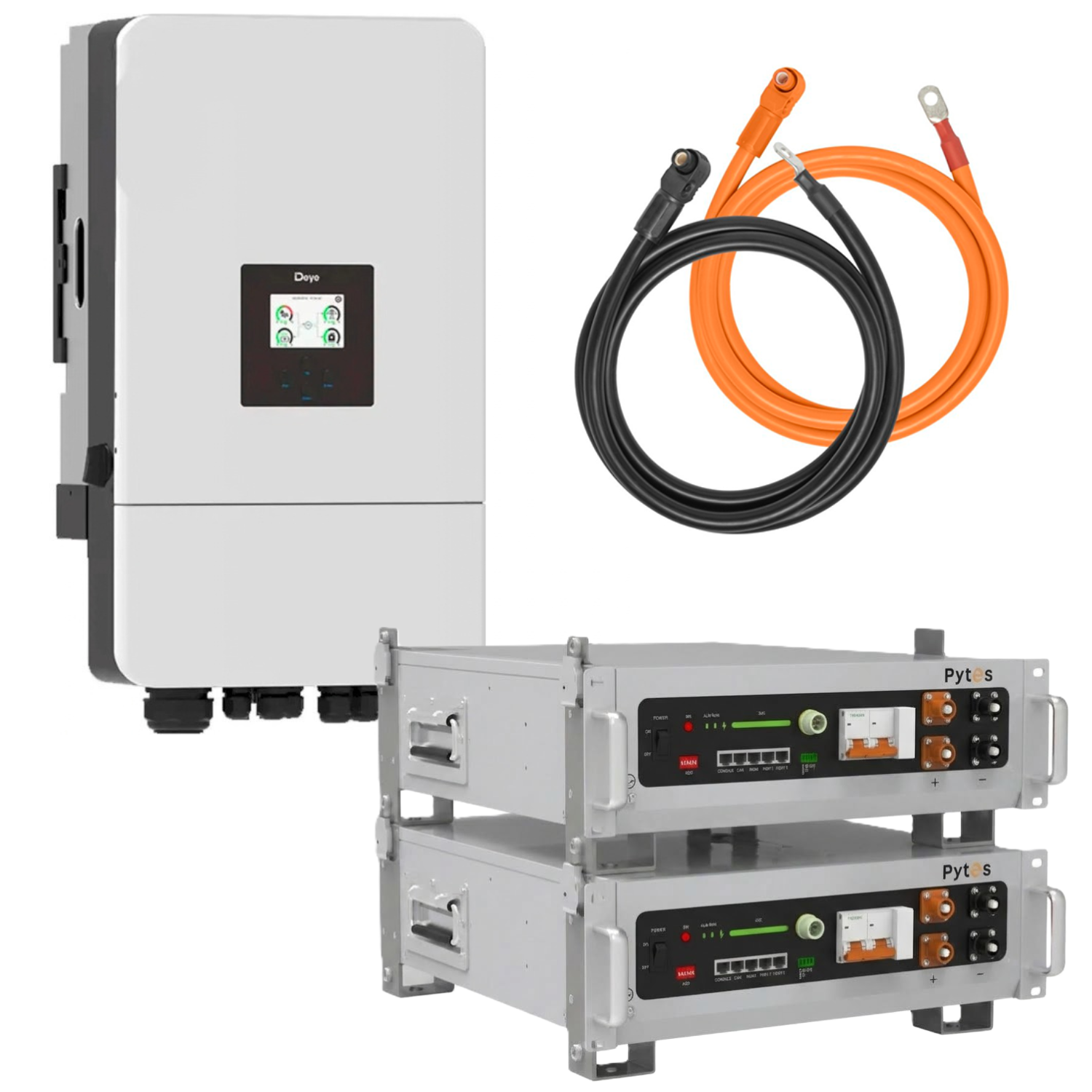 Комплект автономного энергоснабжения Deye SUN-10K-SG05LP3-EU 10 кВт и Pytes V5°α Plus H+ 2 шт. 5,12 кВт/год LiFePO4