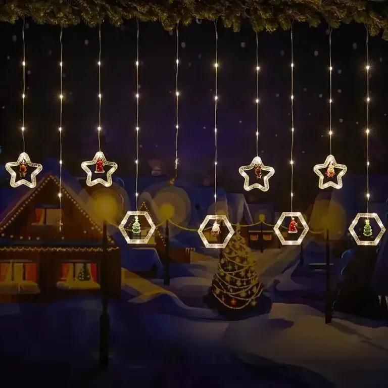 Гирлянда-штора Звезды-грани USB 3x3 м 300LED (234576472_279) - фото 3 Гирлянда-штора Звезды-грани USB 3x3 м 300LED (234576472_279) - фото 3