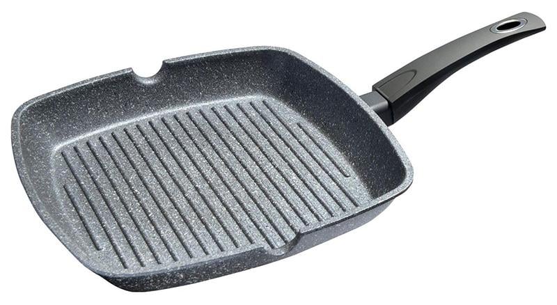 Сковорода-гриль Fissman Grey Stone 24х24 см с антипригарным покрытием Platinum (FN-4977)