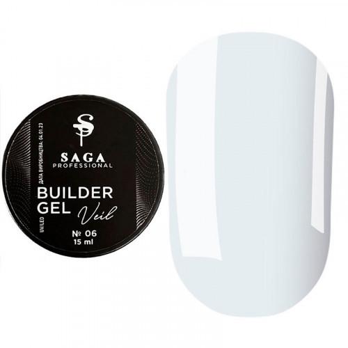 Гель для наращивания Saga Builder Veil Gel №06 15 мл Прозрачный