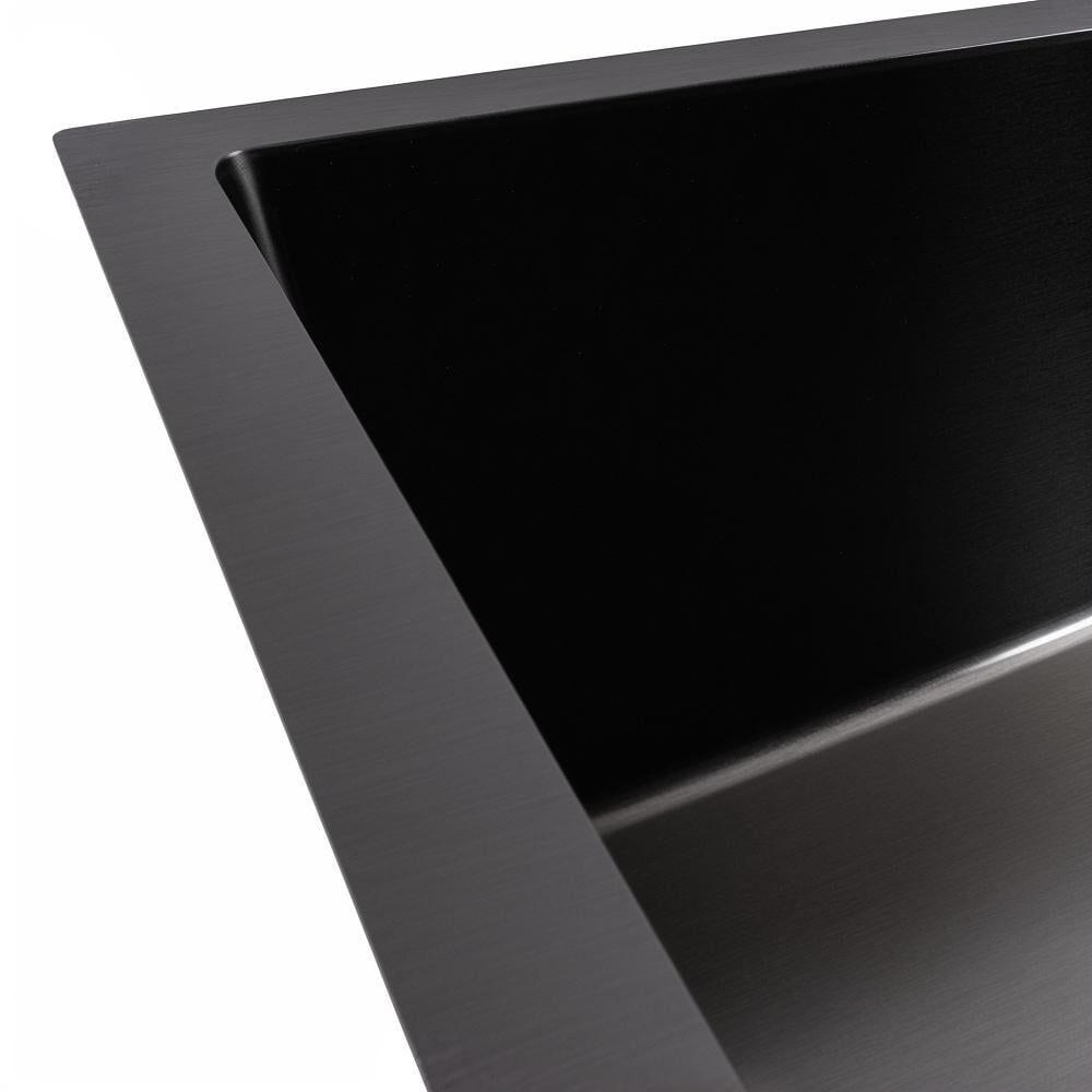 Мийка кухонна Valeso Handmade PVD монтаж під стільницю 58х43 см 3,0/0,8 Чорний - фото 4 Мийка кухонна Valeso Handmade PVD монтаж під стільницю 58х43 см 3,0/0,8 Чорний - фото 4