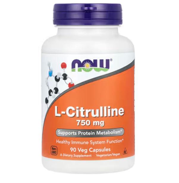 Аминокислота Цитрулин NOW CITRULLINE 750 мг 90 вег.кап