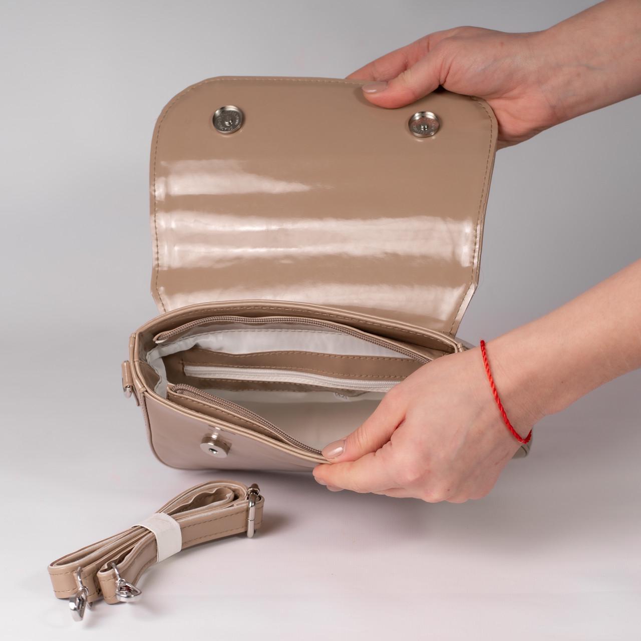 Сумка женская багет XENIA № 07-24 Бежевый - фото 2 Сумка женская багет XENIA № 07-24 Бежевый - фото 2