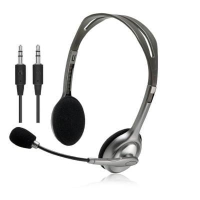 Наушники Logitech H110 Stereo Headset with 2х3pin jacks Черный (981-000271)