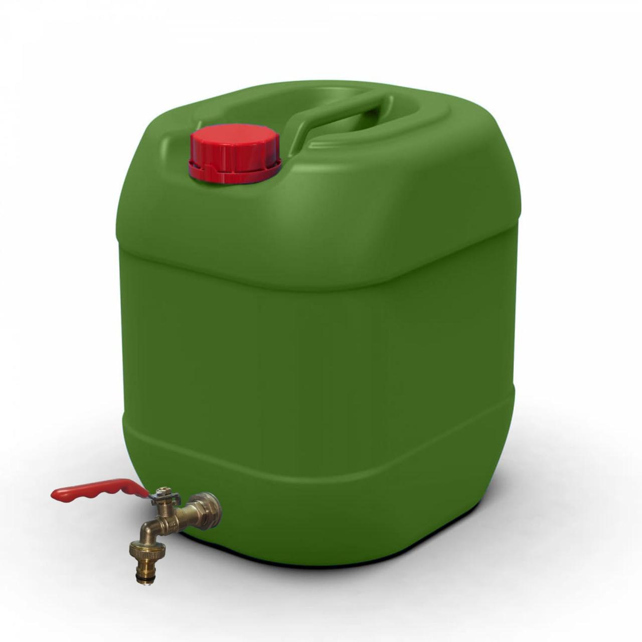 Канистра двухслойная техническая Litolan с латунным краном штабелируемая защита от УФ 20 л Хаки - фото 2 Канистра двухслойная техническая Litolan с латунным краном штабелируемая защита от УФ 20 л Хаки - фото 2