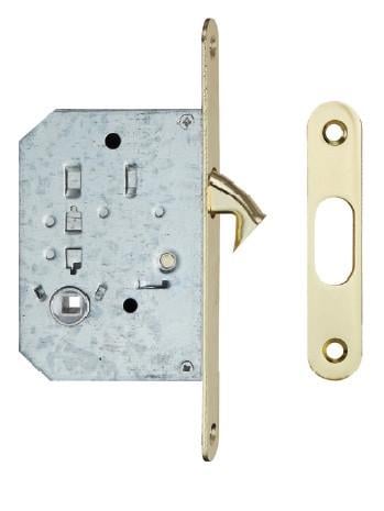 Ручки - ракушки для раздвижных дверей SIBA с механизмом WC, латунь полированная (S223 PB) - фото 2