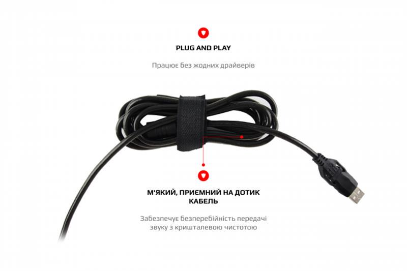 Наушники Motospeed H60 с USB подключением и виртуальным 7.1 50 мм Черный (620227) - фото 8 Наушники Motospeed H60 с USB подключением и виртуальным 7.1 50 мм Черный (620227) - фото 8