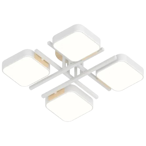 Люстра потолочная светодиодная Valeso V XI3358-4 WH+WOOD 72W (00000140622)