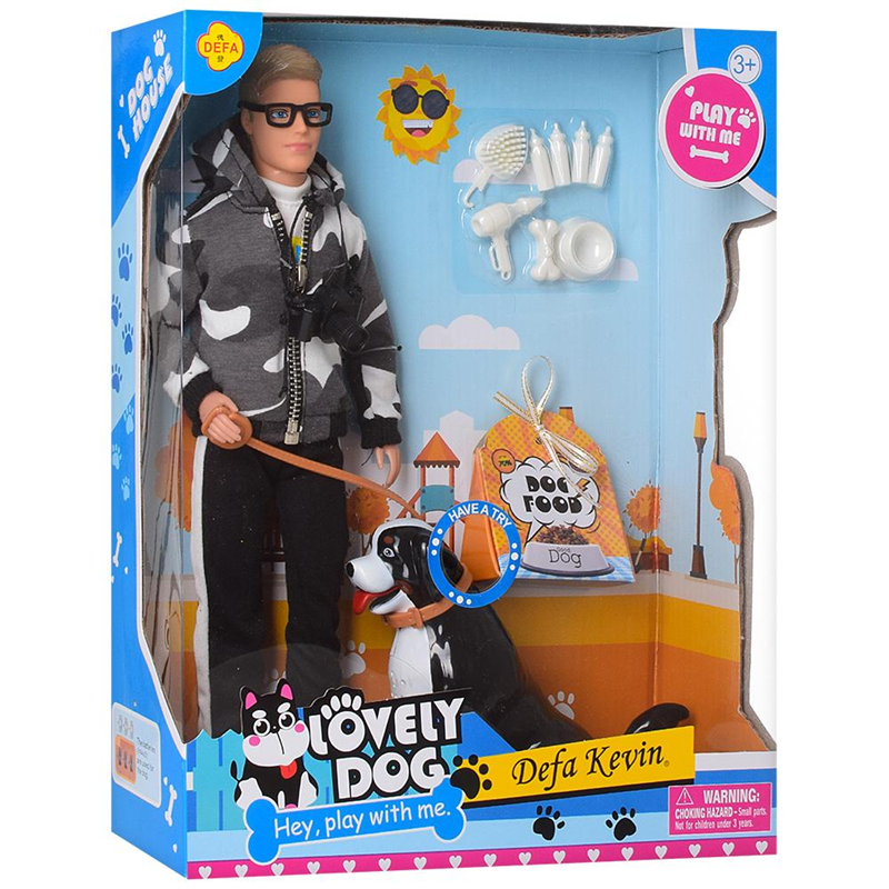 Лялька Кен з інтерактивним собакою Defa Lucy Defa Lucy 8429 (8429)