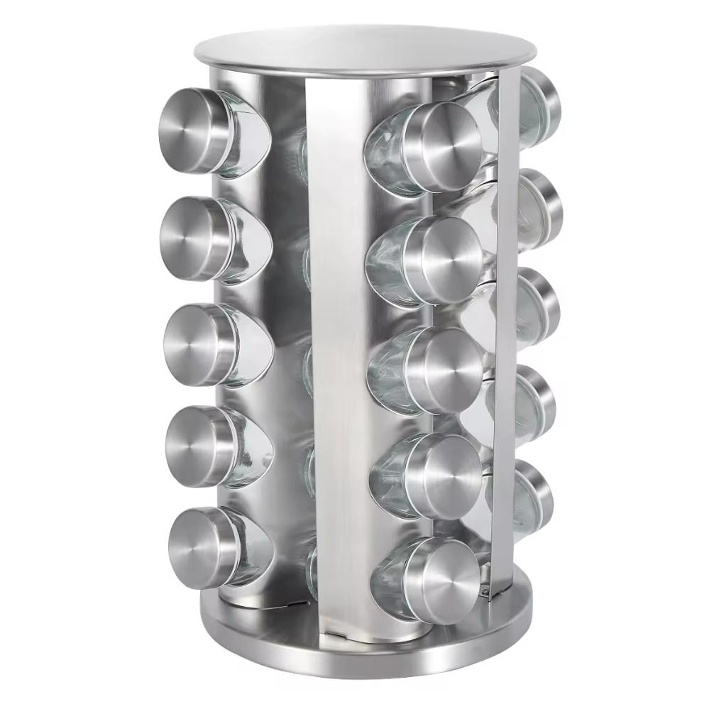 Набор емкостей для приправ на круглой вращающейся подставке 20 пр. (120.1126)