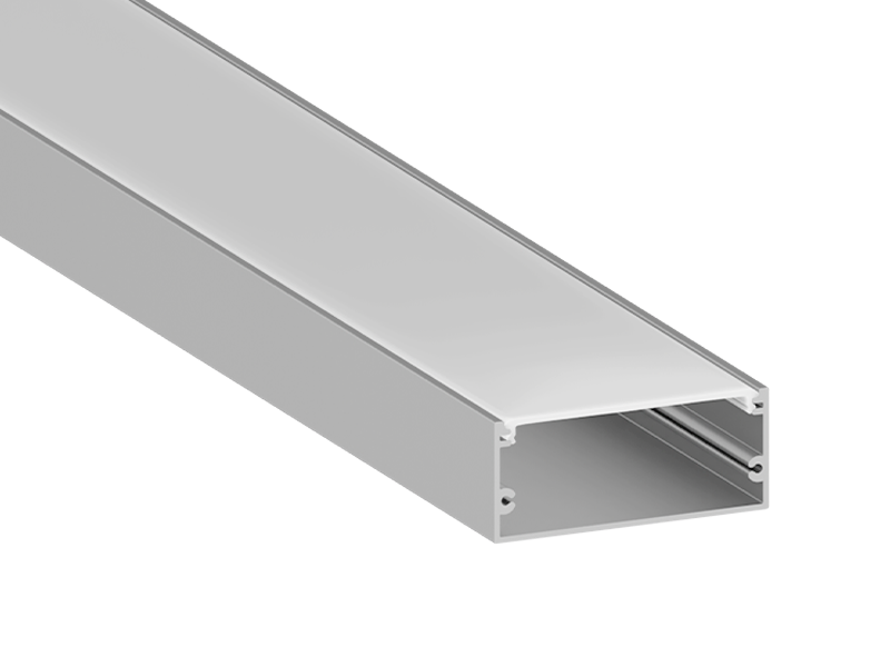 Профіль алюмінієвий анодований LEDUA АЛ-46 + розсіювач для LED стрічки накладний 2 м (4873)