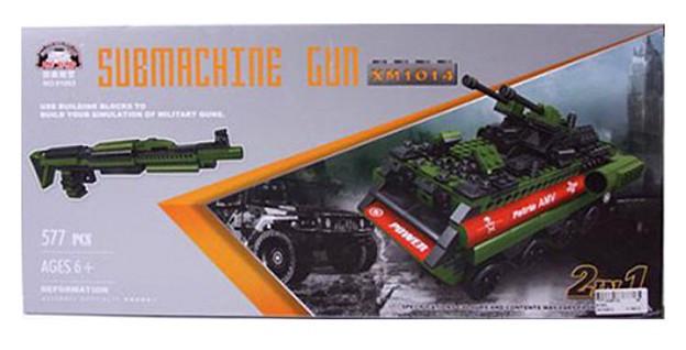 Конструктор для дітей Танк і зброї 81063 577 деталей Зелений (147-132-BOC034103)