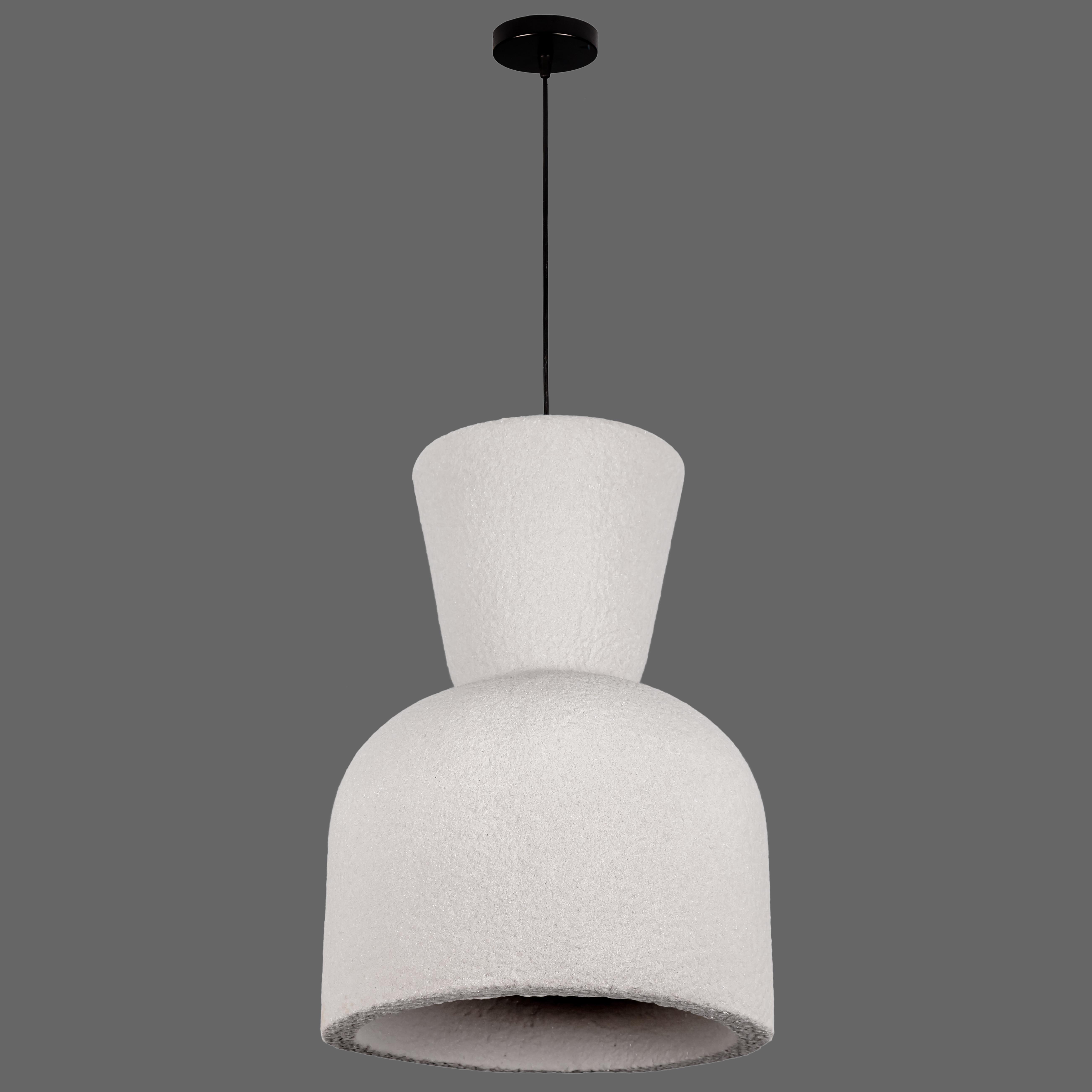 Люстра подвесная гипсовая Кувшин Wabi-Sabi 34х50 см (909-XL3577 (350) GREY)