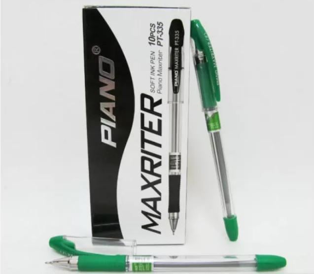 Ручка масляна piano maxriter 0,6 мм 10 шт. в уп. Зелений (MTT-163837)
