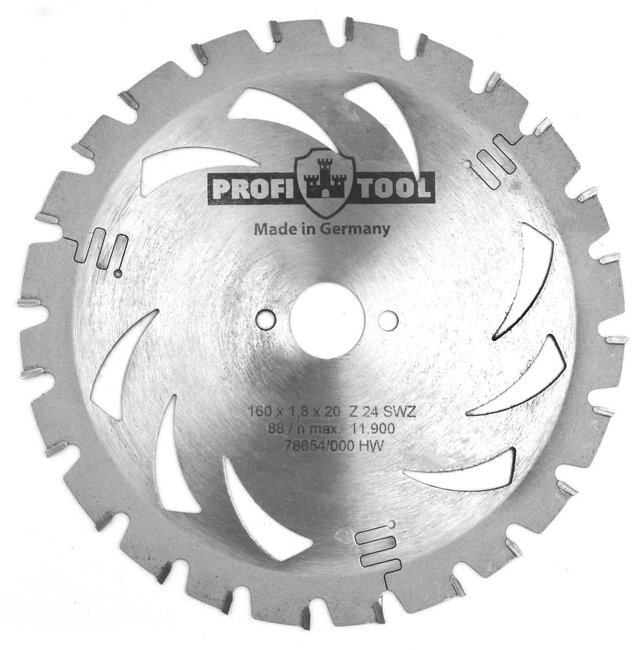 Диск пиляльний PROFITOOL Z 24 S-WZ 160х1.8х1.2х20 мм (2116002)