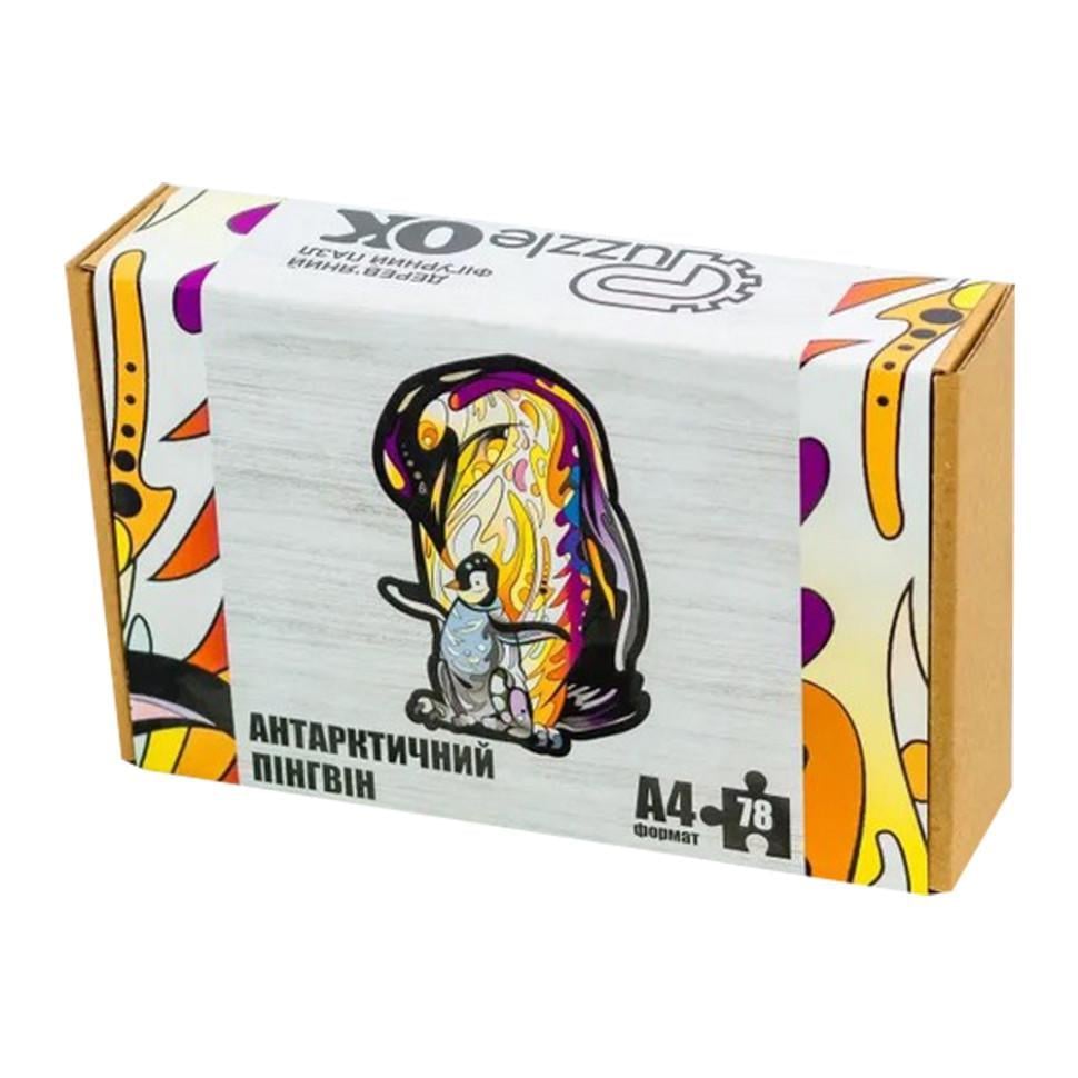Пазл фігурний дерев'яний "Антарктичний пінгвін" A4 78 деталей (PuzA4-00756) - фото 1 Пазл фігурний дерев'яний "Антарктичний пінгвін" A4 78 деталей (PuzA4-00756) - фото 1