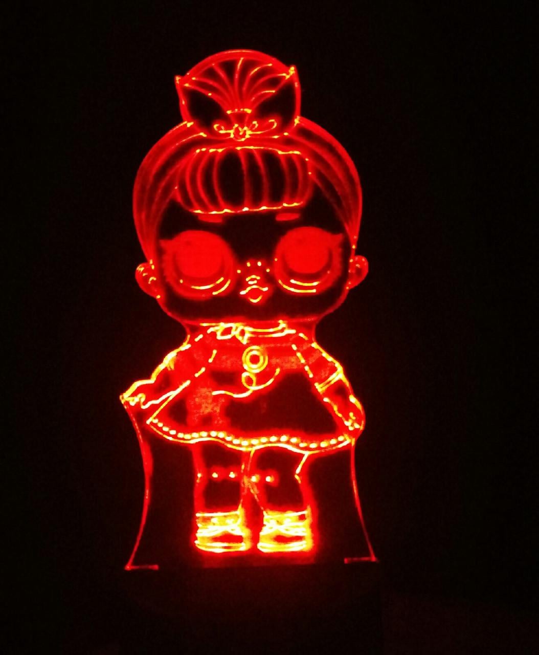 3D-ночник Кукла Сестричка/несколько подсветок/на пульте (1063519217)