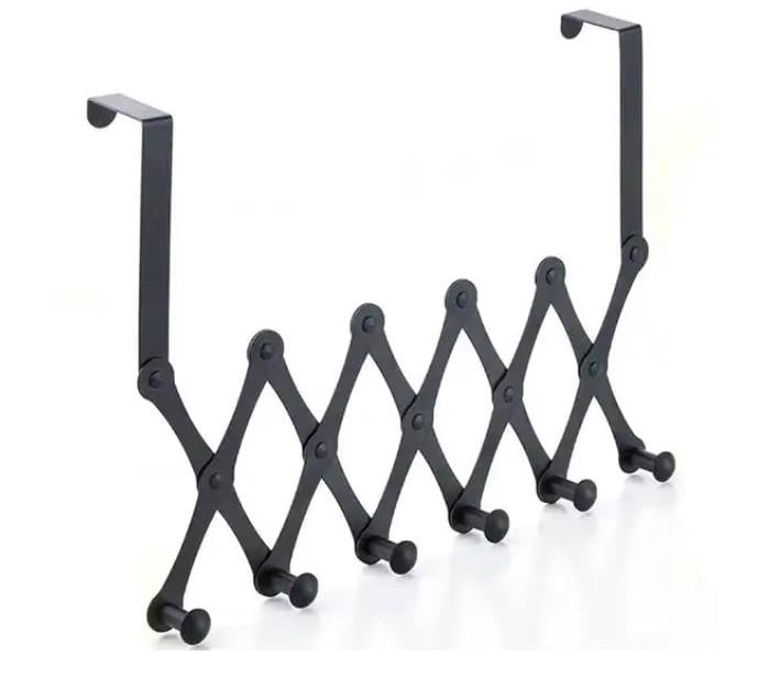 Вешачок для дверей и радиаторов на 6 крючков Черный