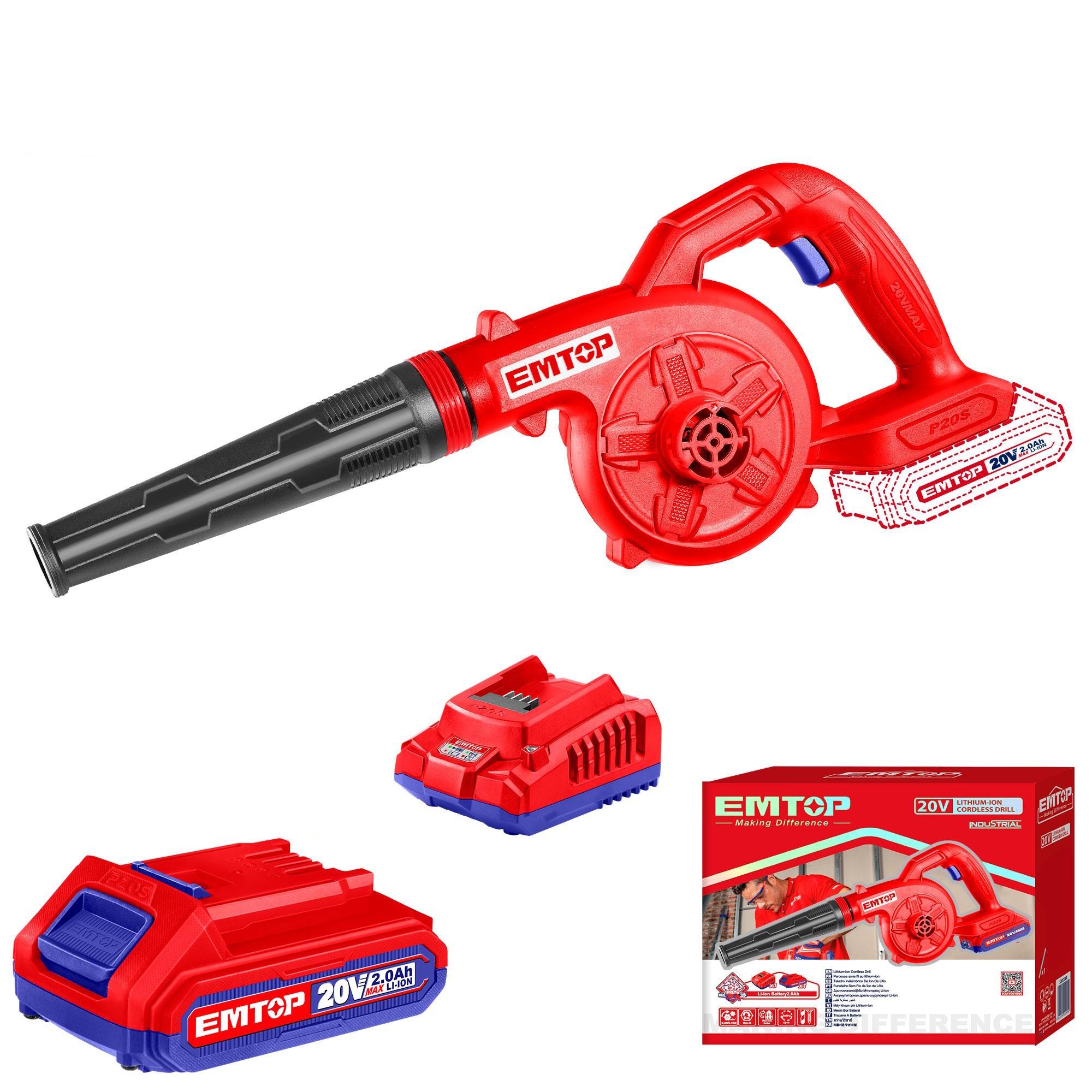 Воздуходувка садовая аккумуляторная EMTOP ELAB200281