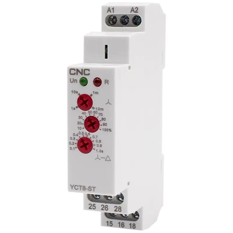 Реле витримки часу модульне CNC YCT8-ST зірка/трикутник AC 230V 2 С/О 16А АС1 250V/DC 24V (27872441)