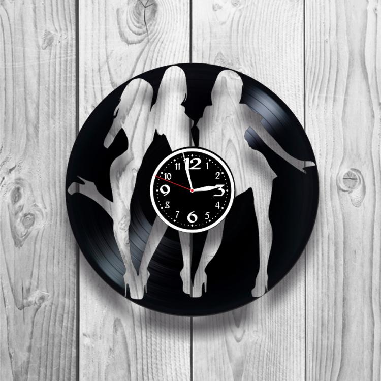 Часы настенные Девушкт 0260 из виниловой пластинки