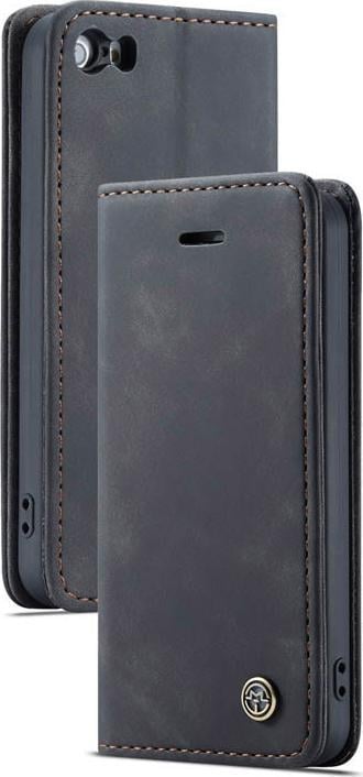 Чехол книжка с магнитом iPhone 5 5S SE CaseMe Black (29263-2B)