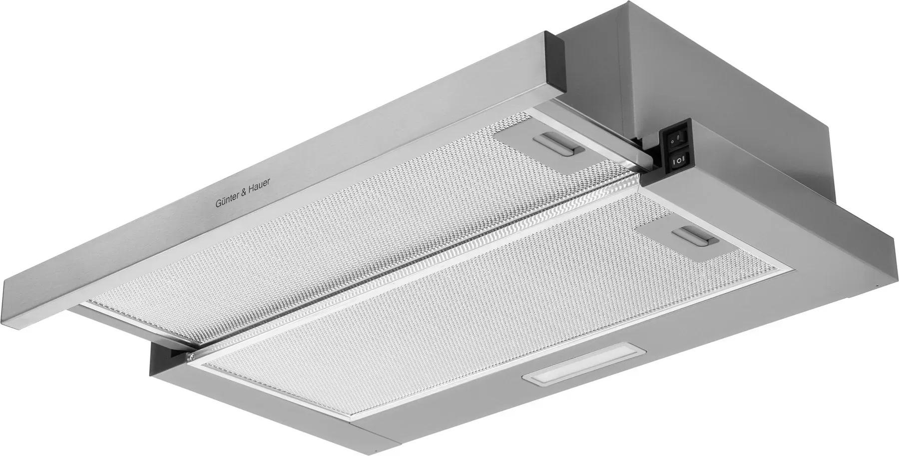 Вытяжка кухонная телескопическая Gunter&Hauer AGNA 600Х с LED-подсветкой нержавеющая сталь 180 Вт (28584297)