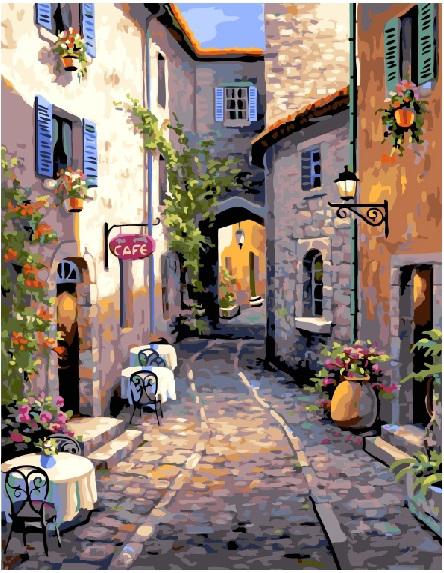 Картина по номерам Brushme Тихая улочка 40х50 см GX4659