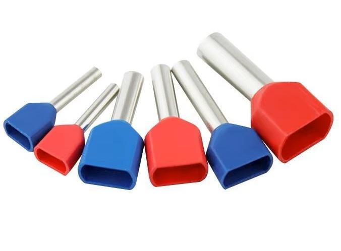 Наконечник обжимной трубчатый TE6014 для двух проводов для соединения пары проводов сечением 6мм2 в один наконечник 100 шт. Зеленый (100143803)