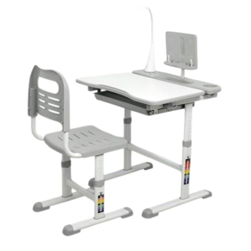 Парта дитяча Bambi та стілець із регулюванням висоти Сірий (M 4428-11) - фото 4