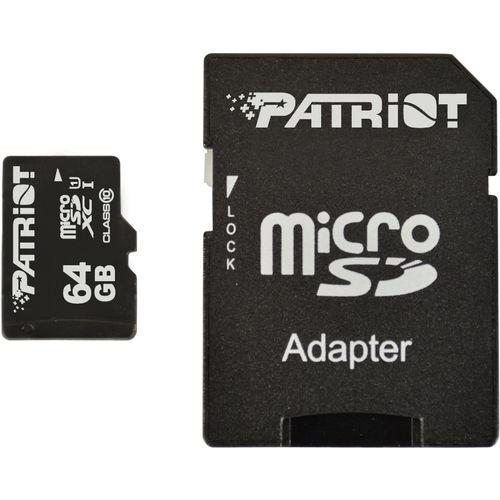 Карта пам'яті Patriot LX Series microSDXC UHS-1 64 Gb class 10 (adapter SD)